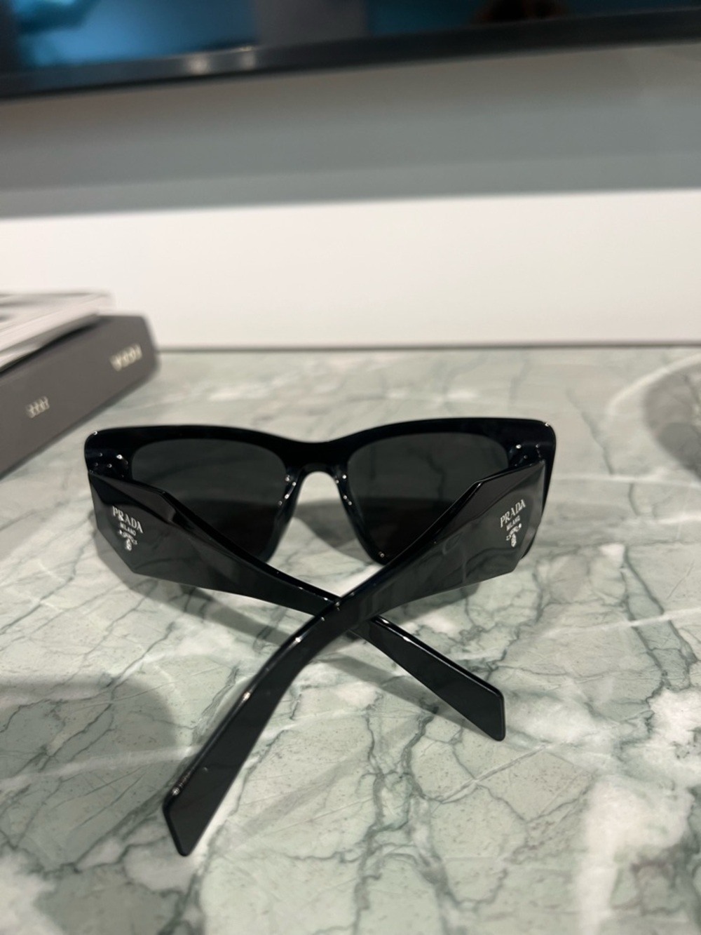 Prada Black Oversized Square Sunglasses - Picture 7 of 8